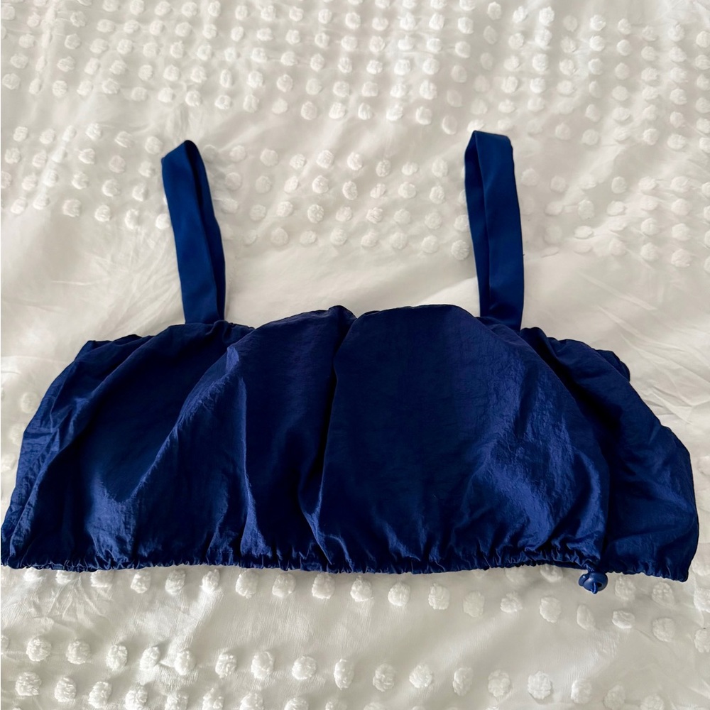 Daily Drills Deep Blue Ruffled Top - Picture 2 of 2